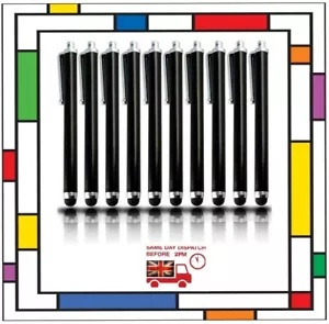 10 x BLACK QUALITY STYLUS PENS for IPAD, TOUCH SCREEN, IPHONE SAMSUNG XIAOMI etc - Picture 1 of 1