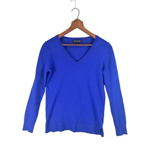 Banana Republic 100% Merino Wool Blue V-Neck Pullover Sweater Lightweight XS - Picture 1 of 9
