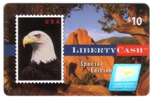 $10. Sello de águila calva edición especial #017001 exp. Tarjeta inteligente USADA 31/12/00 - Imagen 1 de 2