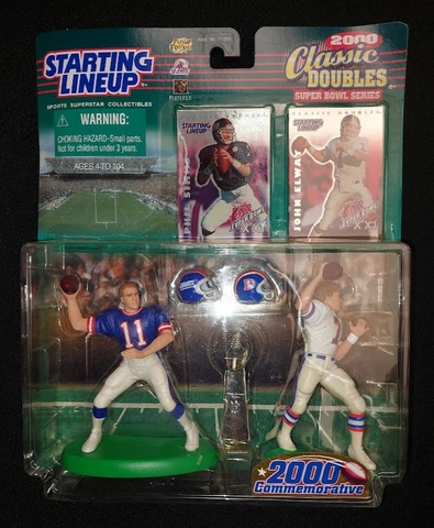 SIMMS/ELWAY GIANTS/BRONCOS 2000 STARTING LINEUP CLASSIC DOUBLES SB SERIES  NEW Cover