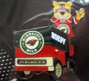 Minnesota Wild "Nordy" Mascot Driving Zamboni NHL Hockey Pin New NIP - Picture 1 of 2