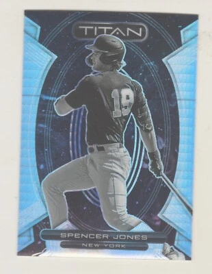 2023 Panini Chronicles TITAN HYPER REFRACTOR PRIZM SPENCER JONES RC Rookie 60/75 - Image 1 of 2