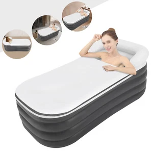 Foldable Portable Standing Bathtub Inflatable SPA for Shower Stall Hot Ice Bath - Picture 1 of 11