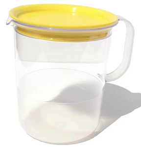 Tupperware Acrylic Pitcher 5 Cups Clear w/ Yellow Lid Brand New A Rare Find! - Picture 1 of 1