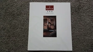 ROVER 200 CABRIOLET SALES BROCHURE 1992 1993 - Picture 1 of 4