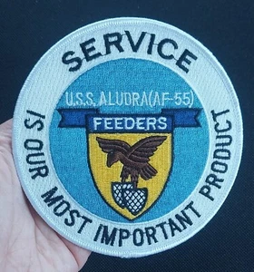 USS ALUDRA AF-55 Navy Stores Ship US Military Patch ~ Service Most Important - Picture 1 of 6