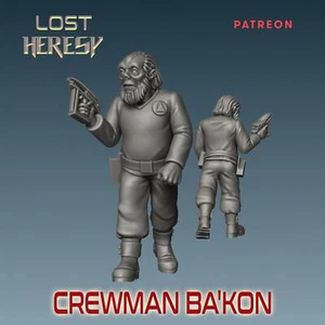 Crewman Bakon - Resin Miniature | Sci Fi | Legion | Trek | Lost Heresy - Picture 1 of 1