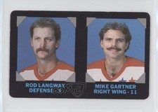 1985-86 7-Eleven NHL Collectors' Series Rod Langway Mike Gartner #20 HOF