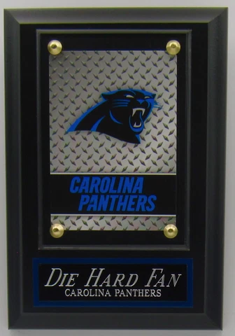 DIE HARD FAN CAROLINA PANTHERS LOGO CARD PLAQUE FOR YOUR MAN CAVE WALL DECOR Cover