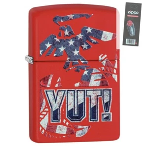 Zippo 29765 United States Marines YUT Red Matte Lighter + FLINT PACK - Picture 1 of 1