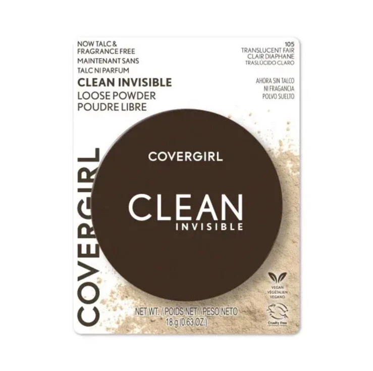 2 CoverGirl Clean Invisible Loose Powder #105 Translucent Fair. - Image 1 of 1