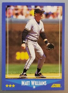 1988 Score Matt Williams San Francisco Giants #118