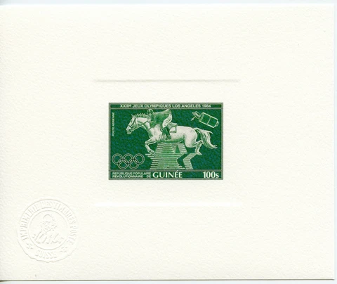 GUINEE1983 Games Olympic Los Angeles 1984 Proof Workshop Color Proof Mid 935 Cover