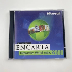 Microsoft Encarta Interactive World Atlas 2000 Pc Windows Rare 2 Cd - Picture 1 of 4