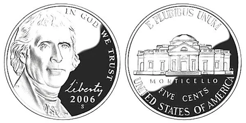 2006 P D S Westward Journey Nickel  Coin Set Return to Monticello, 3 coins Cover