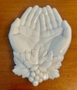 Plato de caramelo jabón baratija manos reina Victoria vaso leche Westmoreland vintage - Imagen 1 de 5