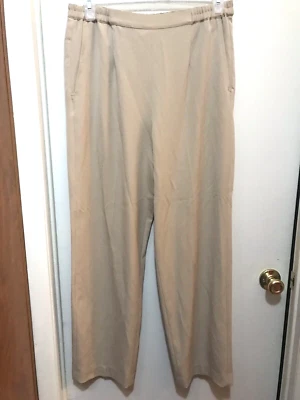 Pantalones para mujer Appleseeds beige tostado cintura elástica talla 12 63 % poliéster 33 % rayón 4 % lycra Foto 1 de 4