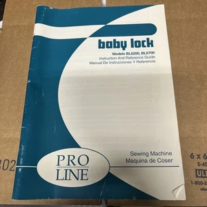 Baby Lock BL6200, BL6700 Manual Instruction & Reference Guide Babylock - Picture 1 of 3