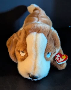 1998 Ty Beanie Baby Buddy Tracker the Basset Hound Dog about 13.5 inchs long - Picture 1 of 12
