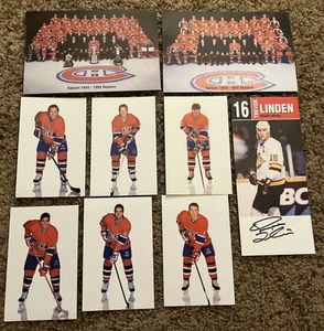 Lot Of 9 NHL VTG Montreal Canadiens Habs Hockey Postcards Autographed? 90s Rare! - Picture 1 of 24