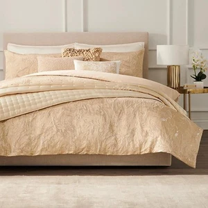 Donna Karan Home Liquid Marble Duvet Cover, King Gold - Picture 1 of 5