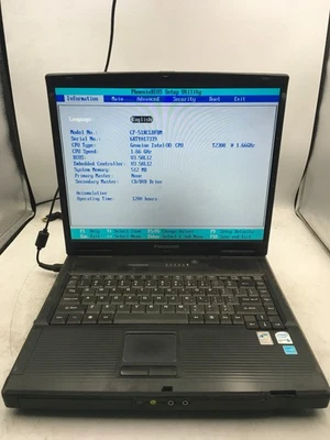 PANASONIC CF-51 - BOOTS TO BIOS - INTEL T2300 - 512MB RAM - 15" -READ DESCRIP-BB - Image 1 of 4