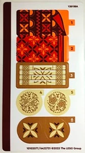 LEGO STICKER SHEET ONLY 43210 MOANA'S WAYFINDING BOAT New from set - Picture 1 of 1