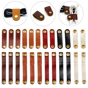 24 Pcs Cable Organizer Lederwickler Kabelorganisatoren Kabelkabelorganisator - Bild 1 von 12