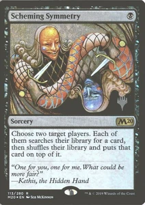MTG Scheming Symmetry (113) *Foil* Promo Stamp Core Set 2020 MT/NM Free Ship - Bild 1 von 2