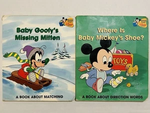 Set 2 libri da tavolo Disney per bambini Dov'è la scarpa di Topolino, guantone di Pippo - Foto 1 di 5