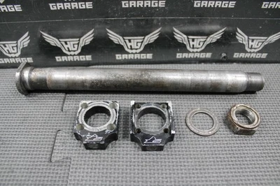 2000 HONDA CR125R OEM REAR AXLE BACK WHEEL RIM PIVOT BOLT BLOCKS 42301-KZ4-J40 - Image 1 of 4