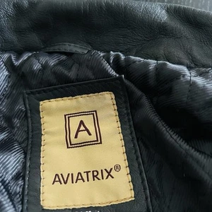 Aviatrix Black Real Soft Leather Bomber Jacket New See Measurements - Picture 1 of 24