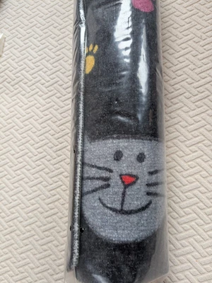 Süße Fußmatte / Abtreter  Katze  40x60cm  ohne Rand   schwarz meliert und bunt - Bild 1 von 4