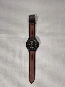 STAUER SWISS TACTICAL WATCH MILITARY BLACK/BROWN MEN ARMY WATCH NEW NO BOX - Picture 1 of 10