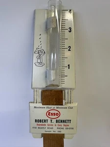 Vintage Salesman Sample Esso Advertising Rain Gauge With Stake # 840 - Picture 1 of 3