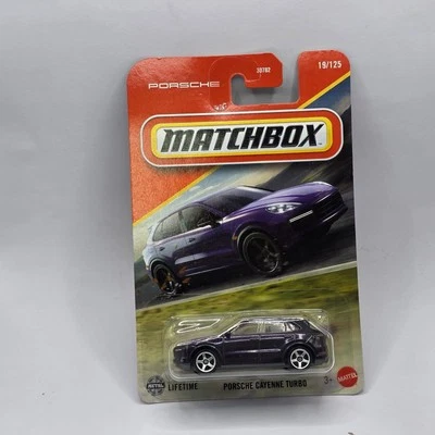 2025 Matchbox Porsche Cayenne Turbo MBX MB purple SUV - Image 1 of 2