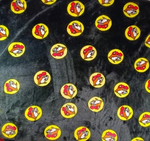 Bucees Soft Blanket 50" x 70" Black - Yellow Beaver Print Plush Throw - Picture 1 of 5