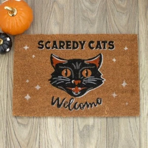 Natural Scaredy Cats Welcome Doormat - Picture 1 of 2