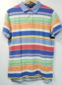 Herren Polo Ralph Lauren Custom Fit Regenbogen Golf Poloshirt Größe L Tall Freizeit - Bild 1 von 5