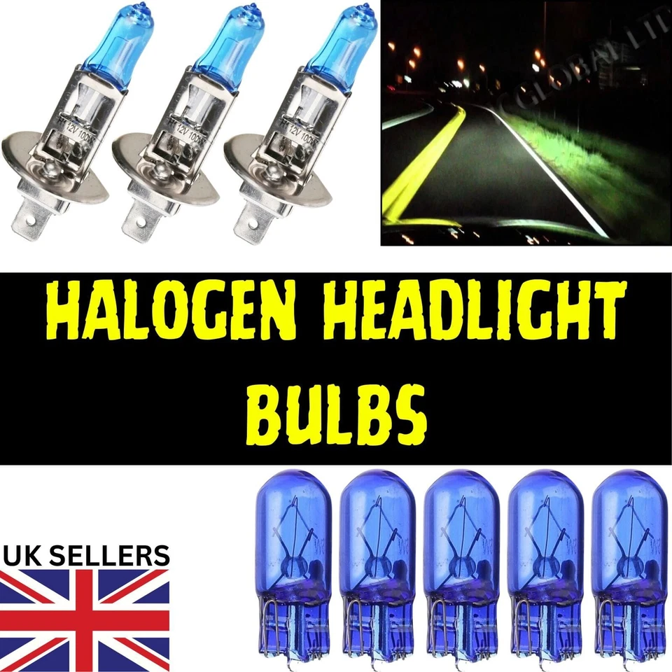 Set of 3Pcs H1 and 5Pcs 501 55W Xenon Super Bright Halogen Headlight Bulbs New - Image 1 of 4