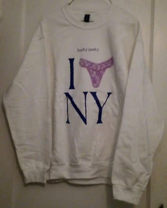 Hanky Panky Logo Long Sleeve White Sweatshirt - Medium - I (thong) New York - Picture 1 of 1