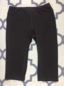 LUCY tech Size XS womens brown cropped Leggings athletic stretchy pants yoga