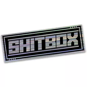 OFFICIAL TOUGE NATION "SHITBOX" CHROME HOLOGRAPHIC EDITION JDM SLAP STICKER - Picture 1 of 1