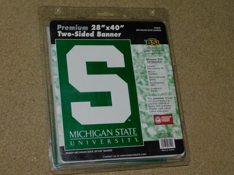 Michigan State Spartans DOUBLE SIDED 28 x 40 BANNER BSI Cover
