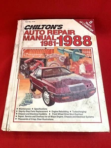 Hardcover Chilton's Auto Repair Manual 1981-1988 US and Canadian Models #7770 - Picture 1 of 7