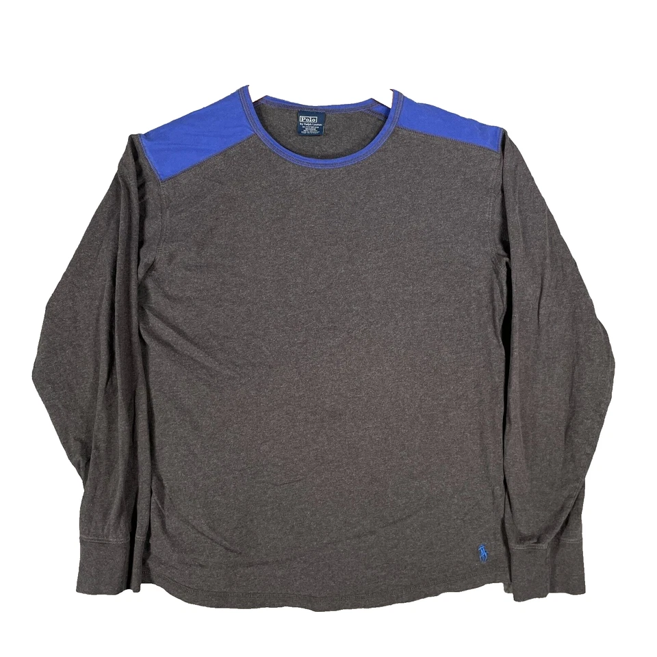 Ralph Lauren Sleepwear Mens Medium Grey Blue Pony Lounge Lightweight Top - Image 1 of 4