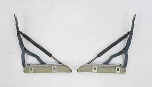 BMW E46 3-Series Black Trunk Lid Arms Supports Mounts Hinges 1999-2006 OEM - Bild 1 von 3