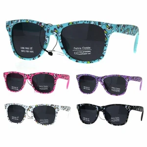 Kids Child Size Girls Unicorn Print Plastic Horn Rim Sunglasses - Picture 1 of 26