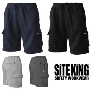 SITE KING Mens WORK Cargo Shorts Jogging Bottoms Size S to 5XL - SHORT JOGGER - Picture 1 of 16