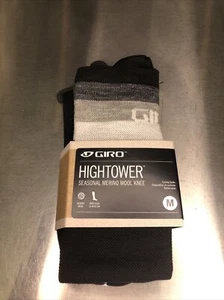 Giro merino wool knee high cycling socks med 40-42 New Black Warm! M Medium Tall - Picture 1 of 6
